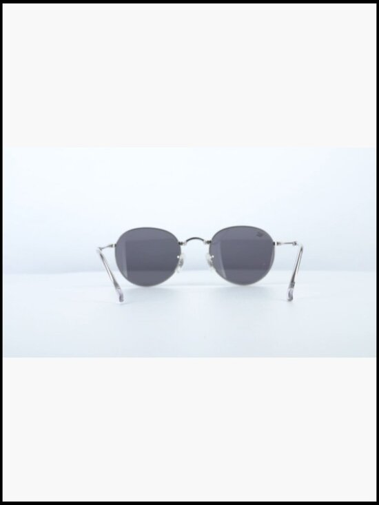 Round Folding Sunglasses Polarized UV400 with Leather Case